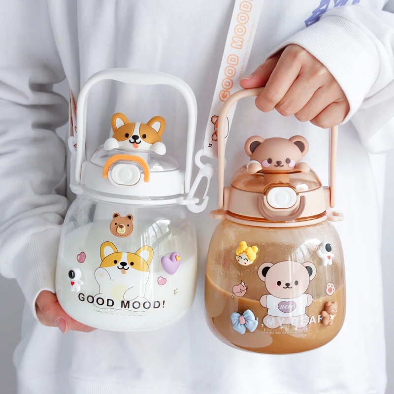 Милая бутылка для воды девочек детская кавайная пластиковая школьная сока