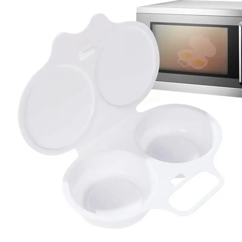 

Microwave Egg Maker Microwave Egg Boiler Poacher 2 Eggs Capacity Round Egg Poacher Cups Poached Egg Cooker For Boiled Noodles