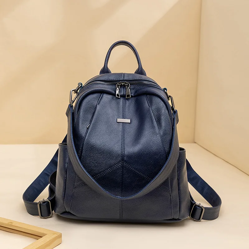 

Women's Casual Genuine Leather Backpack Top Layer Cattle Skins Backpacks