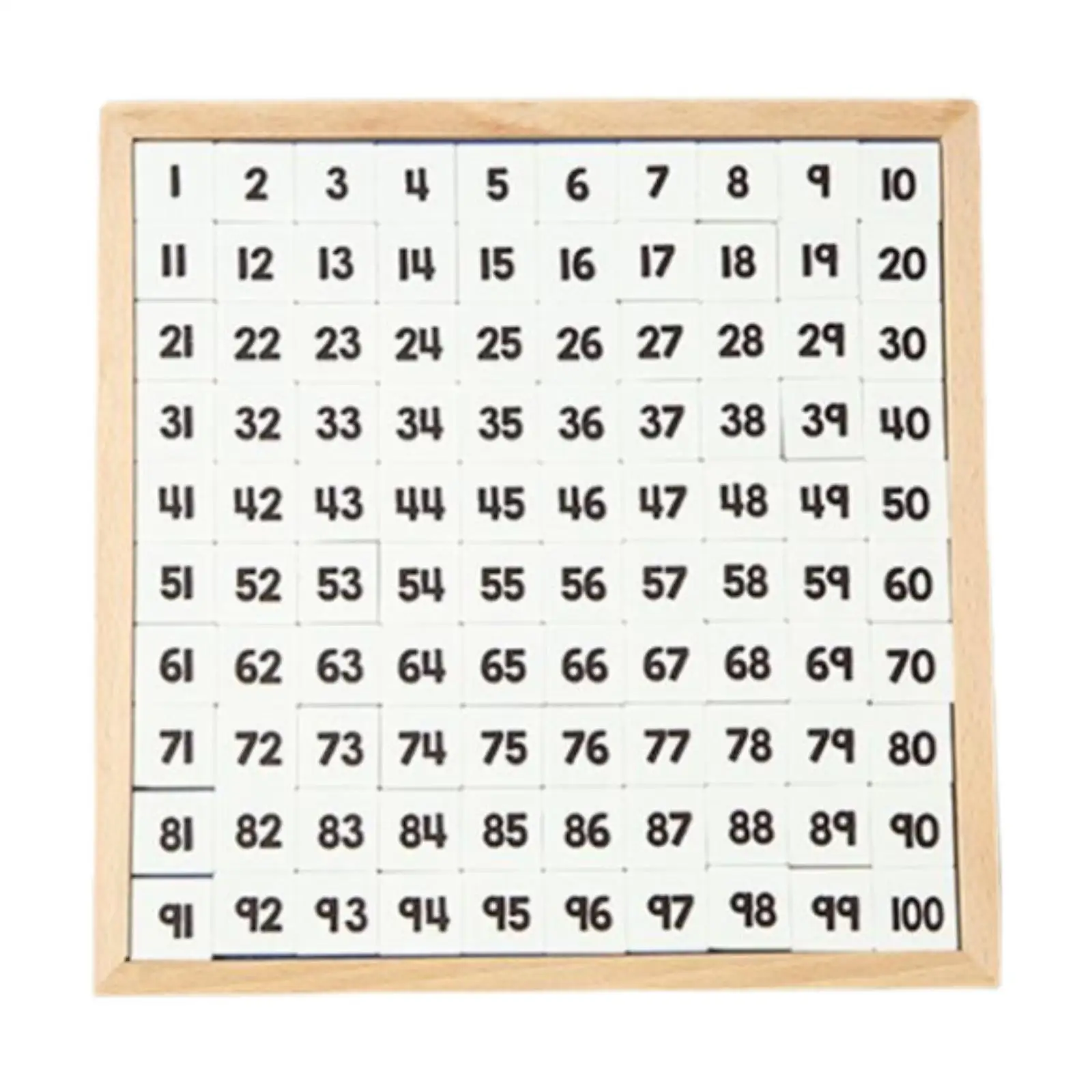 Настольная игрушка Монтессори 1-100 обучающая сто настольная игра цифры подряд от 1