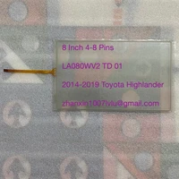 8 inch 8 pins touch screen la080wv2 td 01 for 2014 2019 toyota highlander car dvd audio media player gps navigation radio