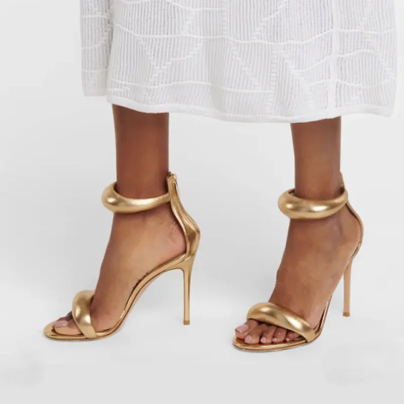 

Новинка лета 2022, женские туфли на высоком каблуке-шпильке из овечьей кожи, универсальные туфли с открытым носком, пикантные сандалии с ремешком «одно слово» для женщин