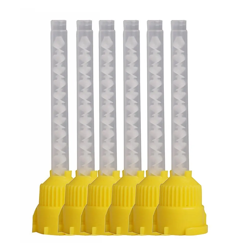 

100/50 pcs Dental Materials Dentistry Silicone Rubber Conveying Mixing Head Disposable Silicone Rubber Mixing Head Tips