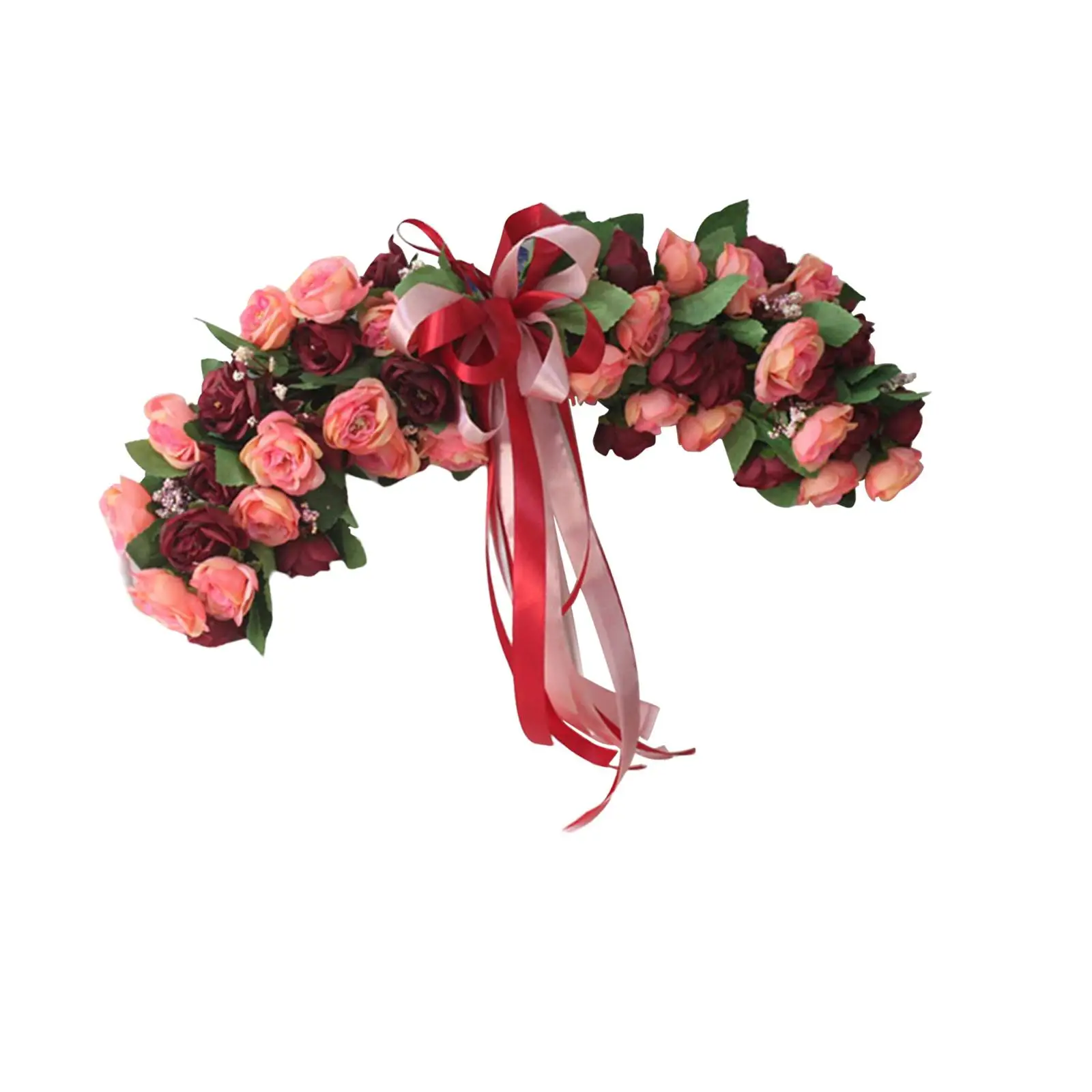 

50 см цветы для свадебной арки букет зелень лист роза цветочный Swag гирлянда дверной венок для дома Настенный декор Вечерние
