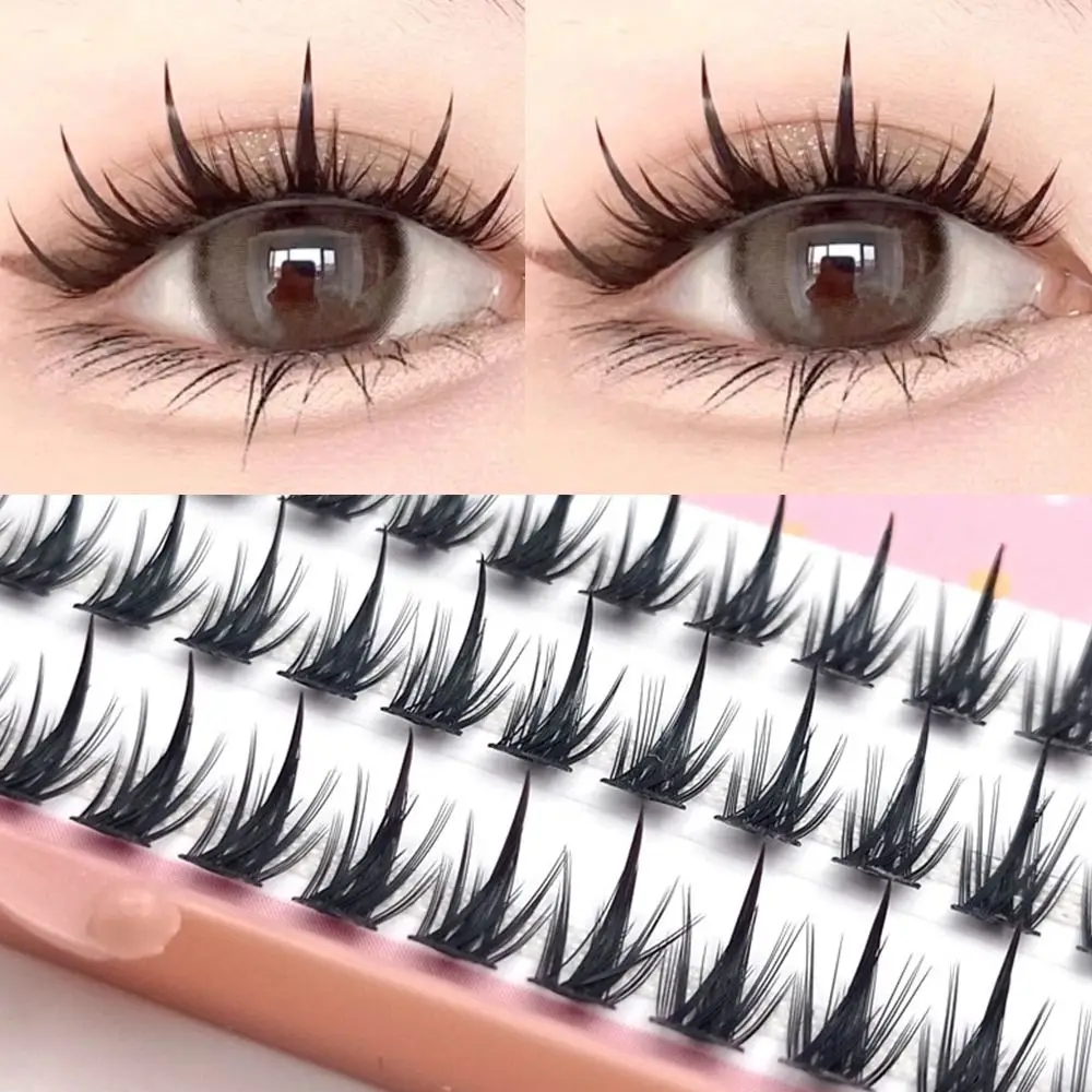 

3 Rows DIY Segment Lashes D Curl Dramatic Individual Eyelashes Thick 3D Cluster