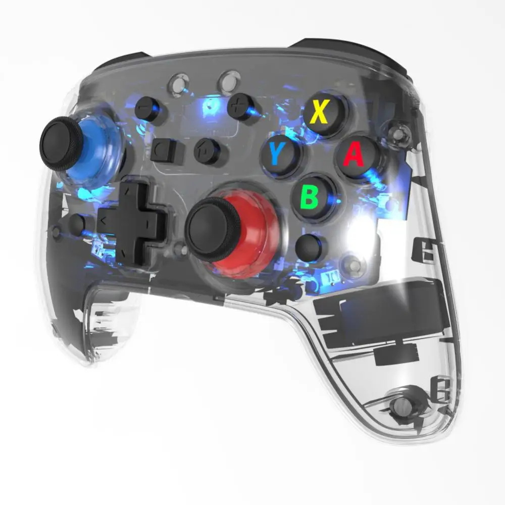 

-compatible Gamepad With Led Backlight Wireless Game Handle Multi-function Science Fiction Switch Game Controller