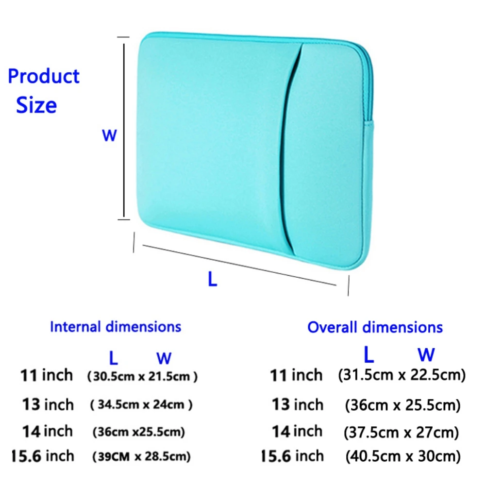 11"13"14"15"15.6" Soft Laptop Bag Notebook Case Sleeve Case Cover Tablet Computer Pocket for Macbook Pro Air Handbag Briefcase images - 6