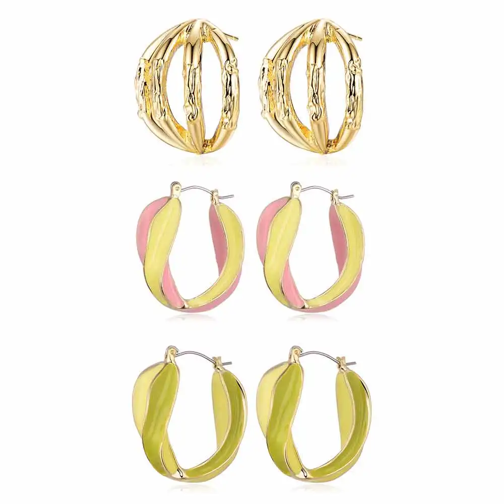 

Shineland Fashion bijoux Stud Earrings for Women 2023 Statement Geometric Vintage Metal Brincos Punk Jewelry Gift