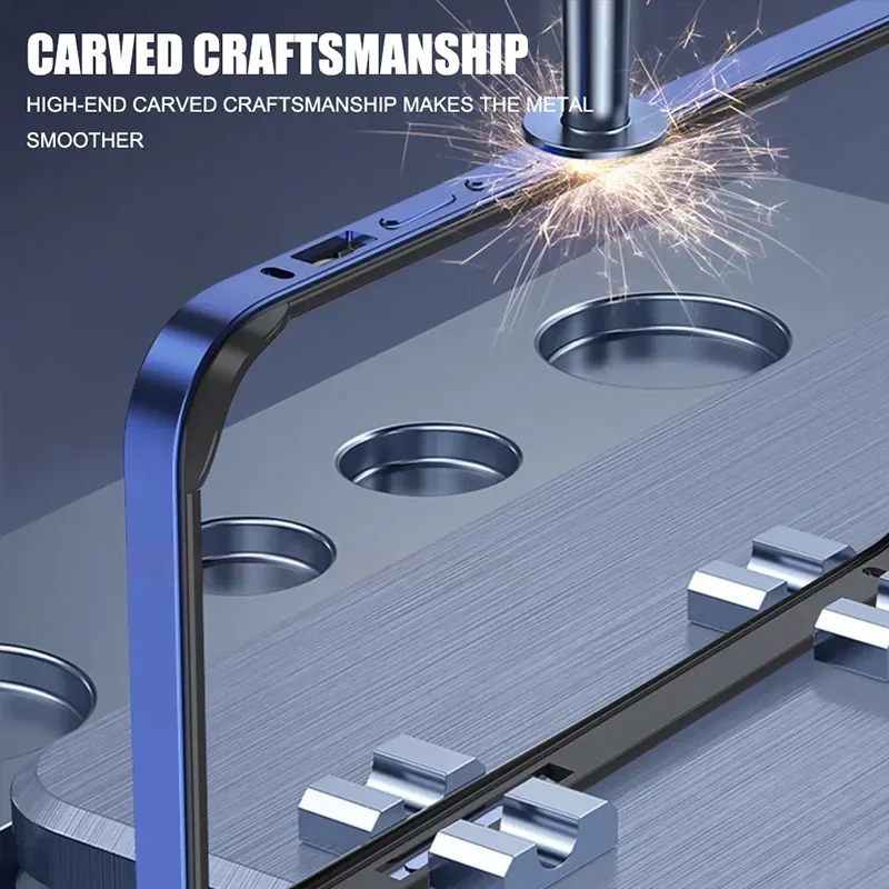 Гибридный силиконовый каркас алюминиевый металлический чехол для телефона iPhone 16