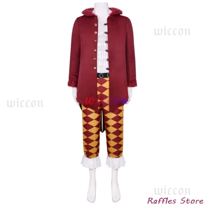 Япония Косплей Blox Fruit Bartolomeo Костюм Клоун Зеленый Парик Bari No Mi Костюмы на Хэллоуин