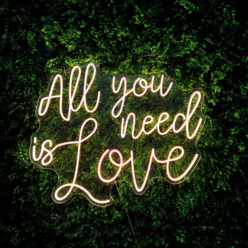 

LED Neon Sign Lights All You Need Is Love Neon Led Signs Wedding Art Decoration Bedroom Bar Party Decor Neon Lamp Night Lights