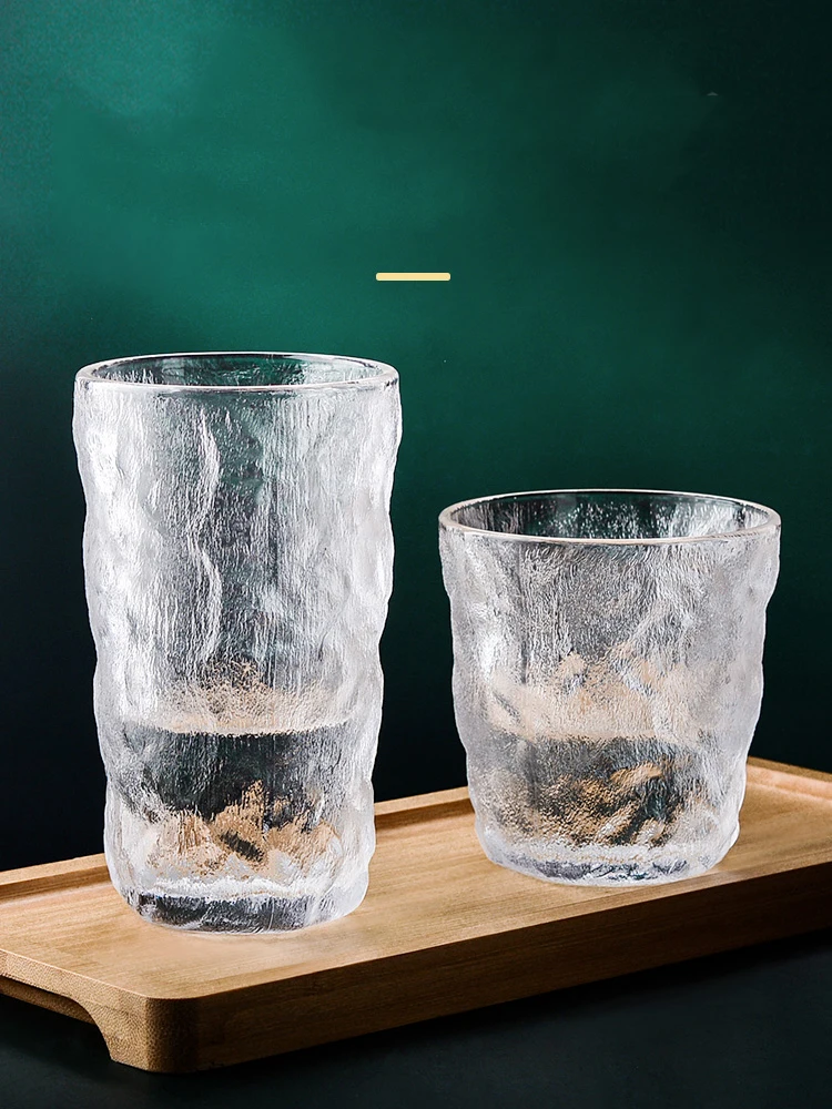 

Thickened Heat Insulated Household Glass Wine Cup Creative Transparent Crystal Whiskey Beer Mug Modern Minimalist Bar Supplies