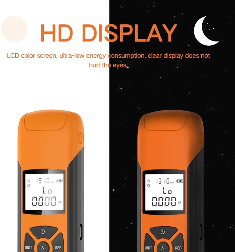 G10 Optical Power Meter High Precision Rechargeable Battery Fiber Optic Power Meter With Flash Light OPM