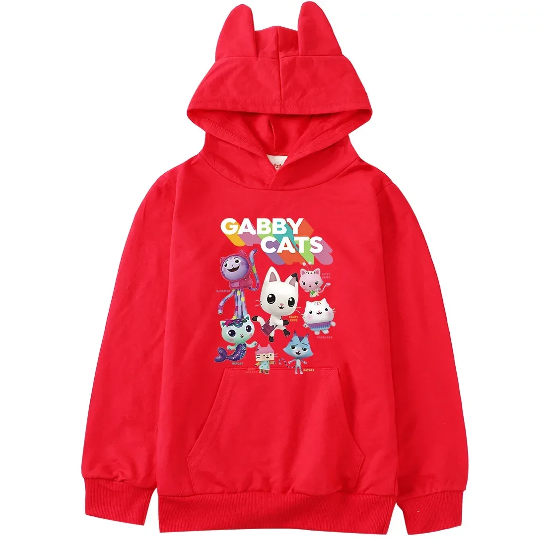 Худи детское с кошачьими ушками и карманами для девочек