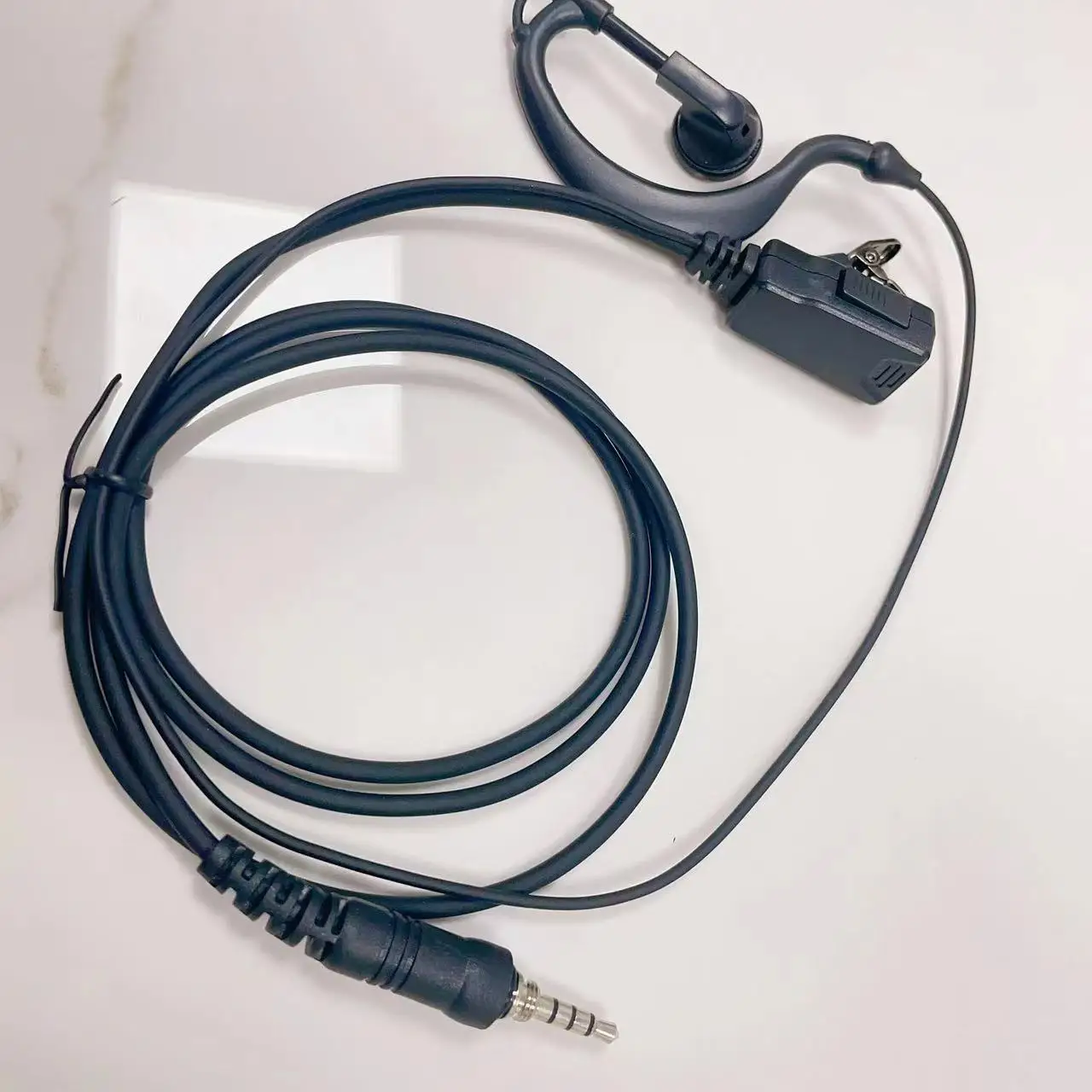 Фото Акустическая трубка Walkie Talkie Earpiece с микрофоном PTT 3,5 мм винтовая резьба гарнитура для Yaesu VX-6 VX-6R VX-7R FT-270 HX210 HX40 №2