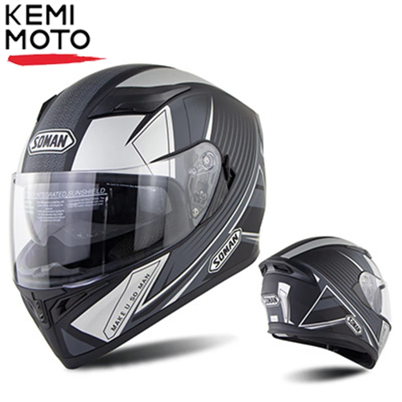 KEMIMOTO Motorcycle Helmets Full Face DOT Approved Cascos Moto Racing Riding Helmet Motorcross Capacete Helmet for Men Women enlarge