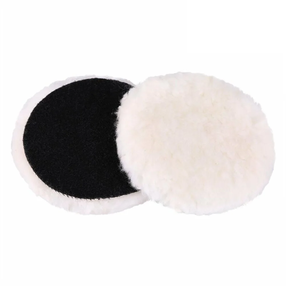 

2X Wool Buffing Polishing Pads Mat 5/6/7 Inch Washable Reusable Remove Scratches Car Care Buffer Pad Polishing Mat Car Products