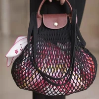 fashion hollow fishnet bag woven ladies tote bag summer new straw bag large capacity casual crossbody bag