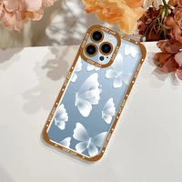 luxury camera protection phone case for iphone 7 8 plus 12 11 13 pro max mini x xs xr se2020 art bumper fundas butterfly cover