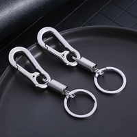 spring key chain gourd buckle carabiner keychain retractable waist belt clip keyring anti lost buckle fashionable hanging