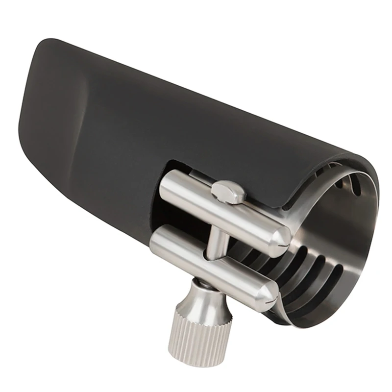 

1Set Alto Saxophone Metal Clip + Matte Hat ABS Black+Stainless Steel Color Musical Instrument Accessories