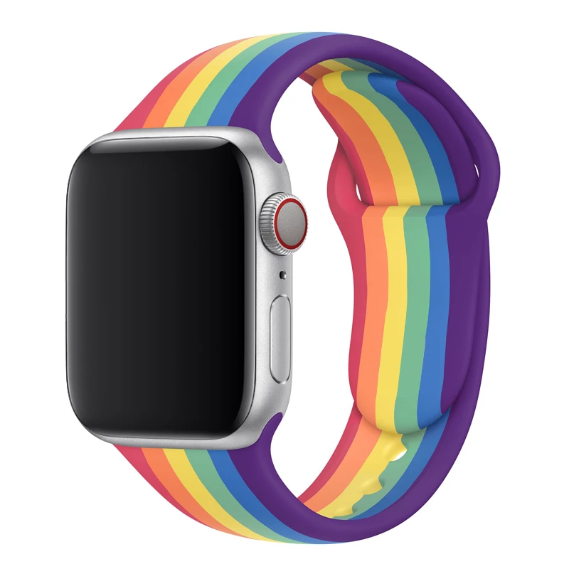 Ремешок силиконовый для Apple Watch Band 44 мм 40 45 41 42 38 браслет iWatch Series 7 3 5 SE 6 |
