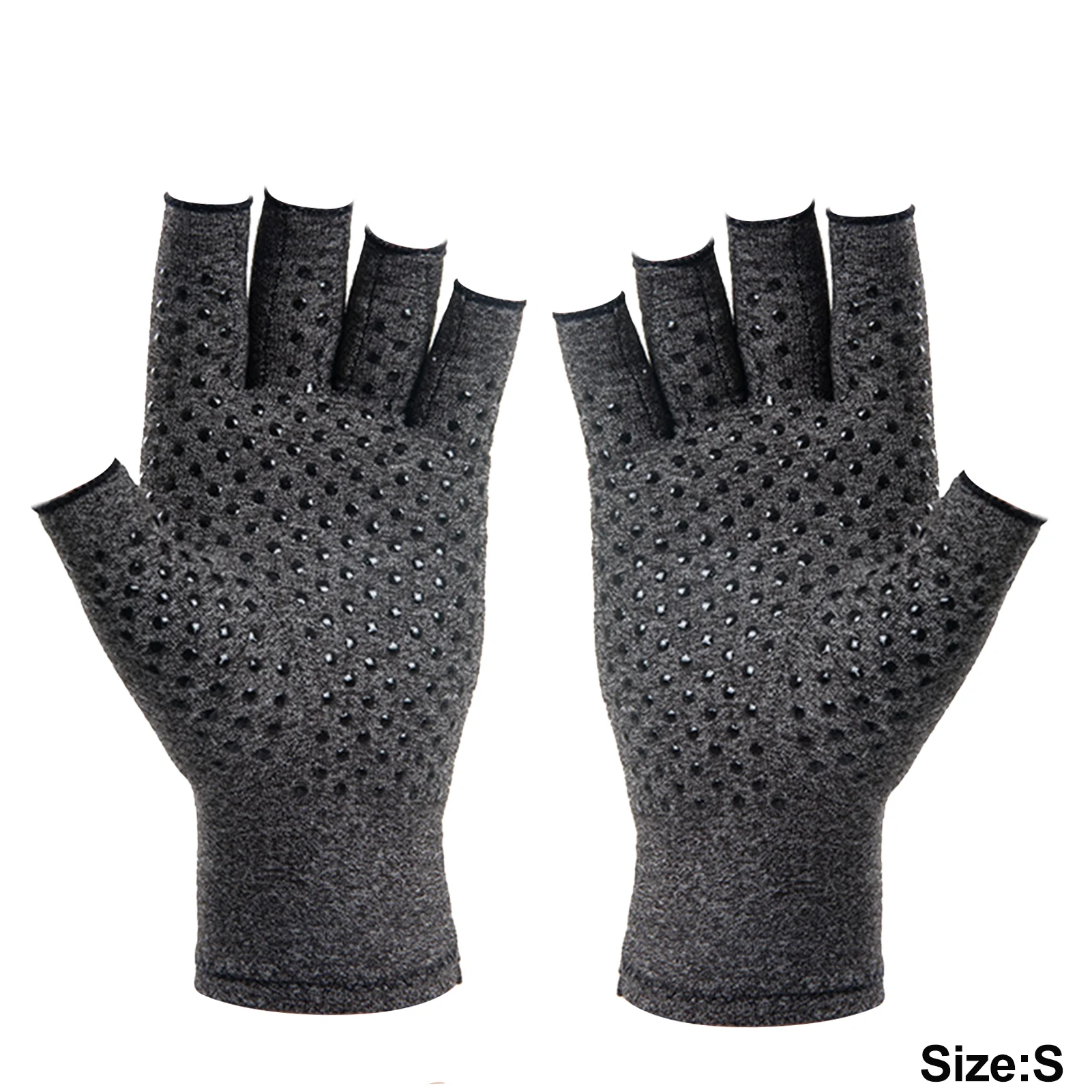 

1pair Arthritis Gloves Pain Relief Outdoor Sports Half Finger Non Slip Fitness Compression Elastic Therapy Cycling Wrist Support