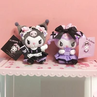 12cm sanrio plush kuromi key chain pendant anime stuffed animals toys childrens toys girl gift