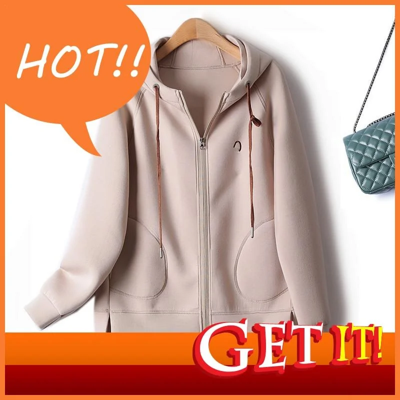 

Женский короткий свитер с капюшоном, на молнии, размеры до 4XL