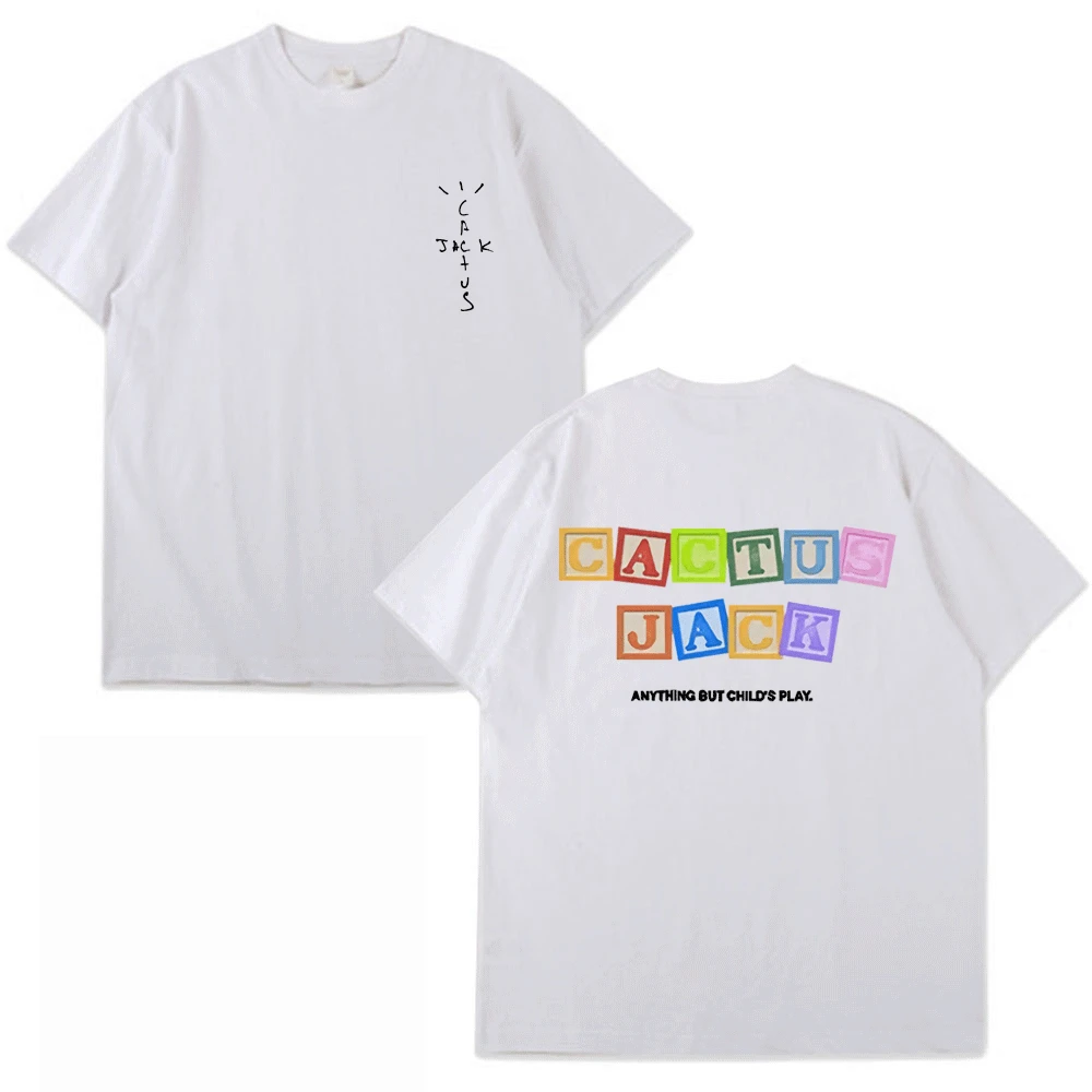 

New Fashion Hip Hop T Shirt Men Women Travis Scotts Harajuku T-Shirts Summer Oversized Pattern Print Tees Couple Short Sleeves