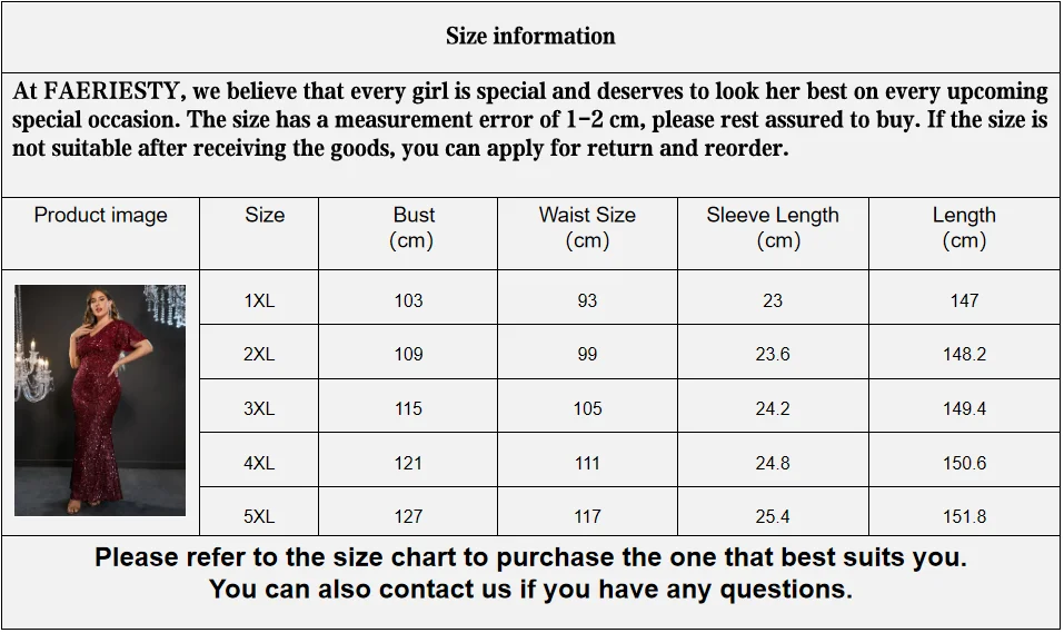 Плюс размер платья-русалка с рюшами и V-образным вырезом пайетками