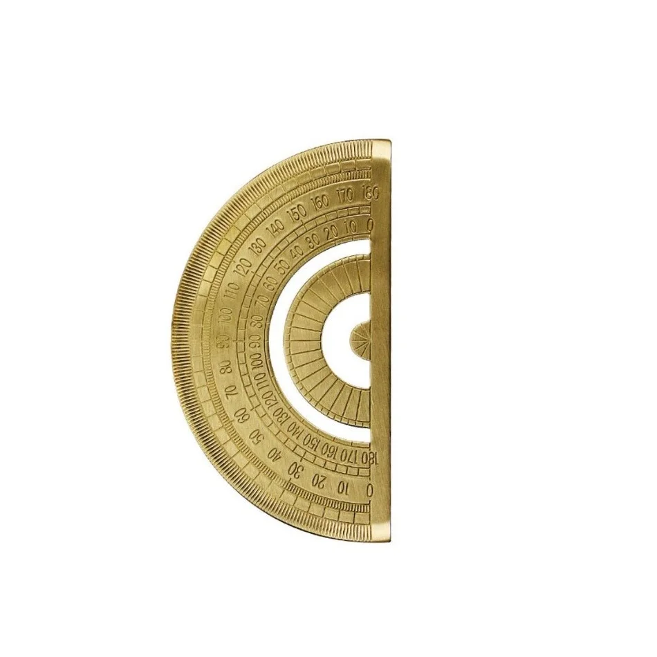 

0-180 Degree Brass Copper Protractor Office & School Supplies School Educational Supplies Measuring Drawing Tools