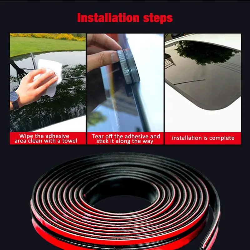 

Car Door Seal Strip Car Door Seal Noise Reduction Waterproof Comfortable T Shape Sealer Weather Strip Rubber Sealing Strip