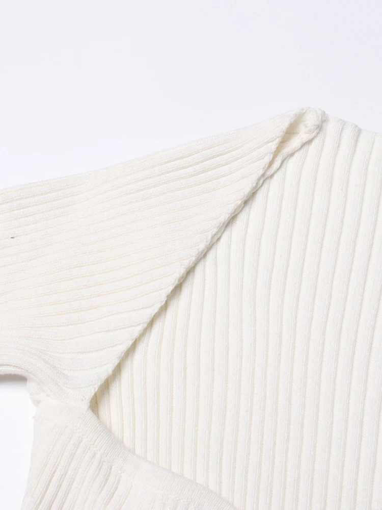 Женский трикотажный комплект из двух предметов топ с квадратным вырезом и