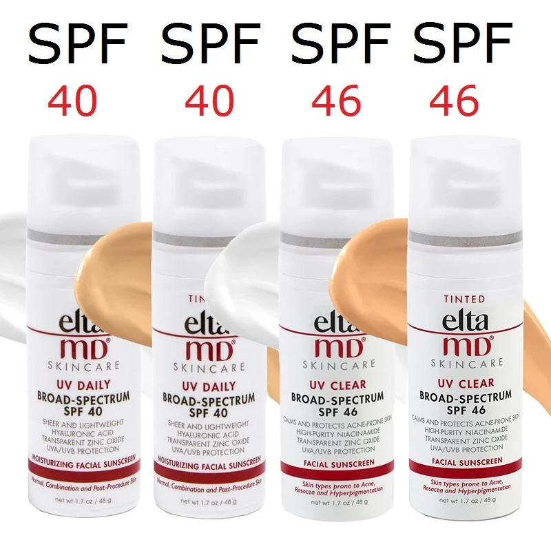 

Elta MD UV SPF 46/40 Daily Face Sunscreen Tinted/No-Tinted Broad-Spectrum Makeup Isolation Face Sunscreen For Sensitive Skin 48g