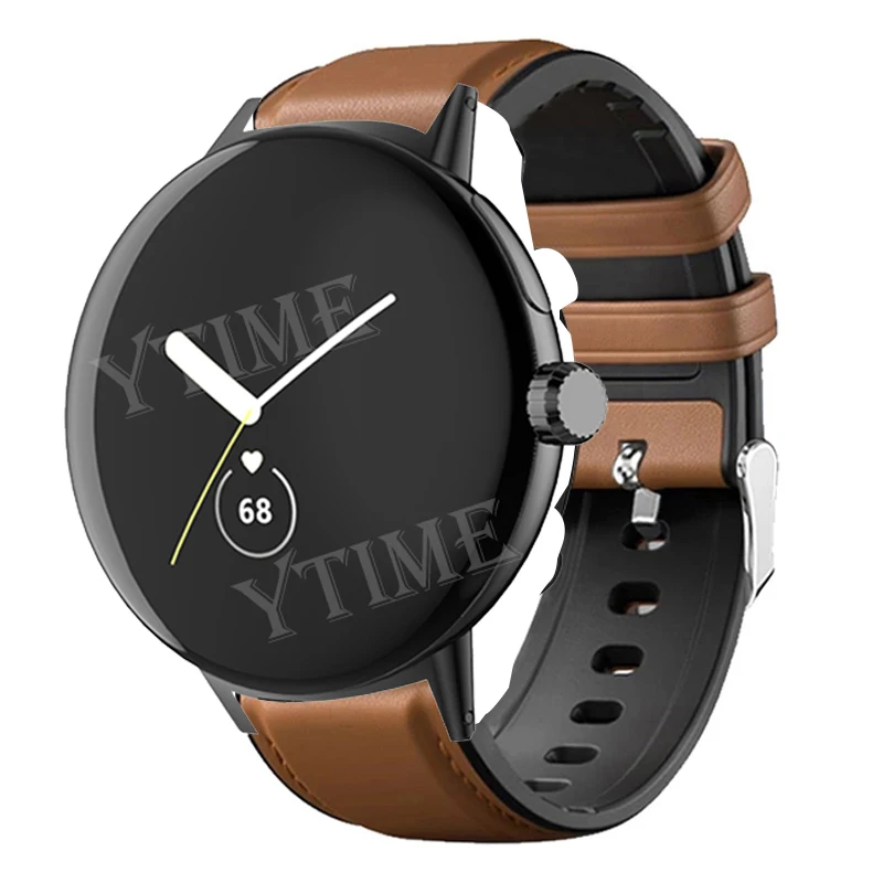 

Silicone Leather Strap For Google Pixel Watch Bracelet Sport watchband Accessories Band Belt Correa for Pixel Watch Wristband