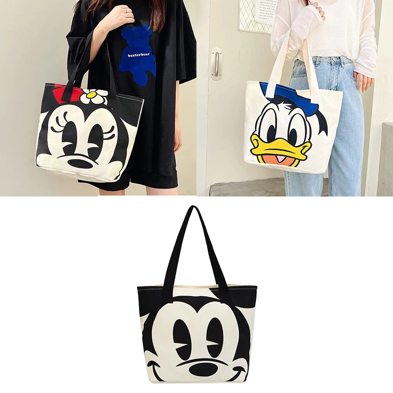 

Холщовая Сумка для покупок с мультипликационным принтом «Минни Дональд Дак»