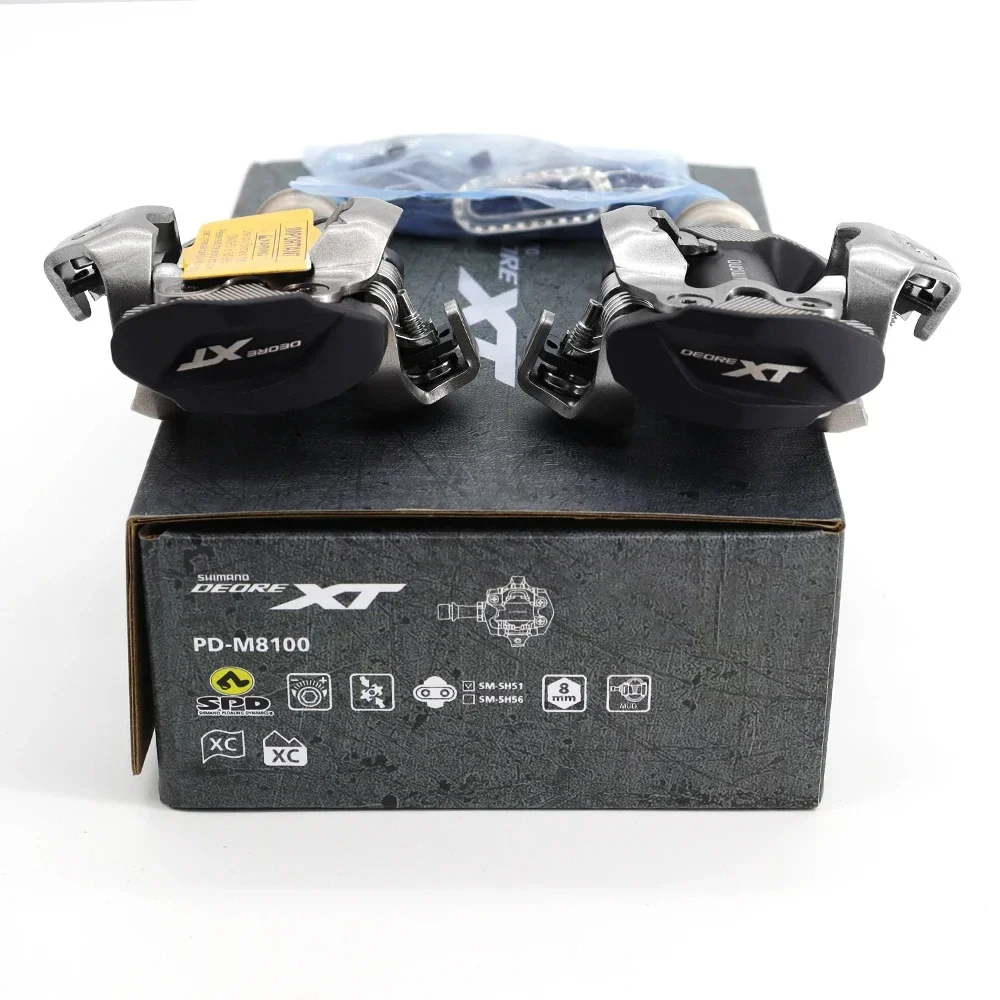 Велосипедная педаль Shimano DEORE XT PD-M8100 с шипами SH51