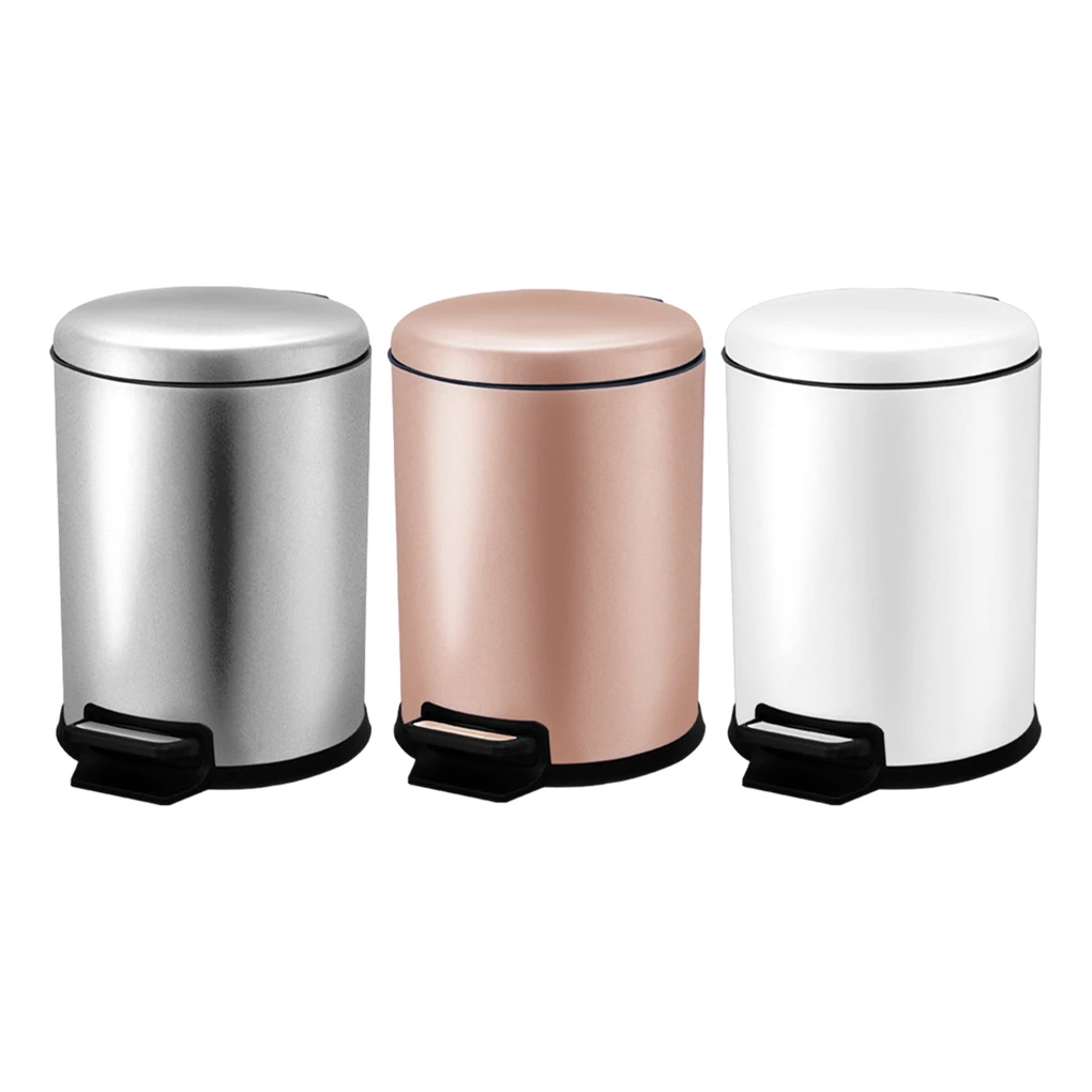 

Round Trash Can For Home Kitchen Handles For Easy Waste Disposal Hygienic Waste Disposal In Compact Places Trash Bin