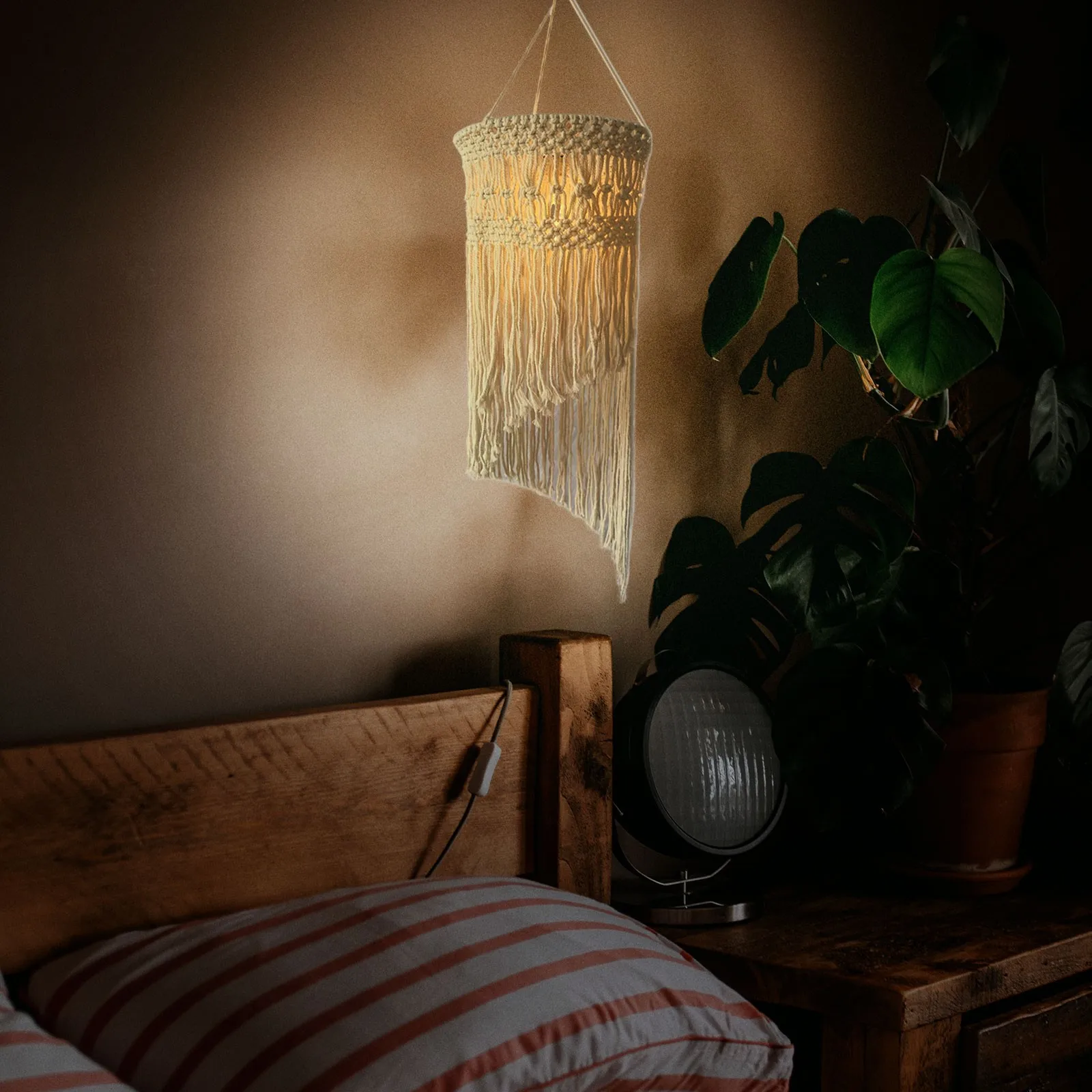 

Хлопковый оттенок в форме лампы, ручная работа, богемное искусственное украшение для дома