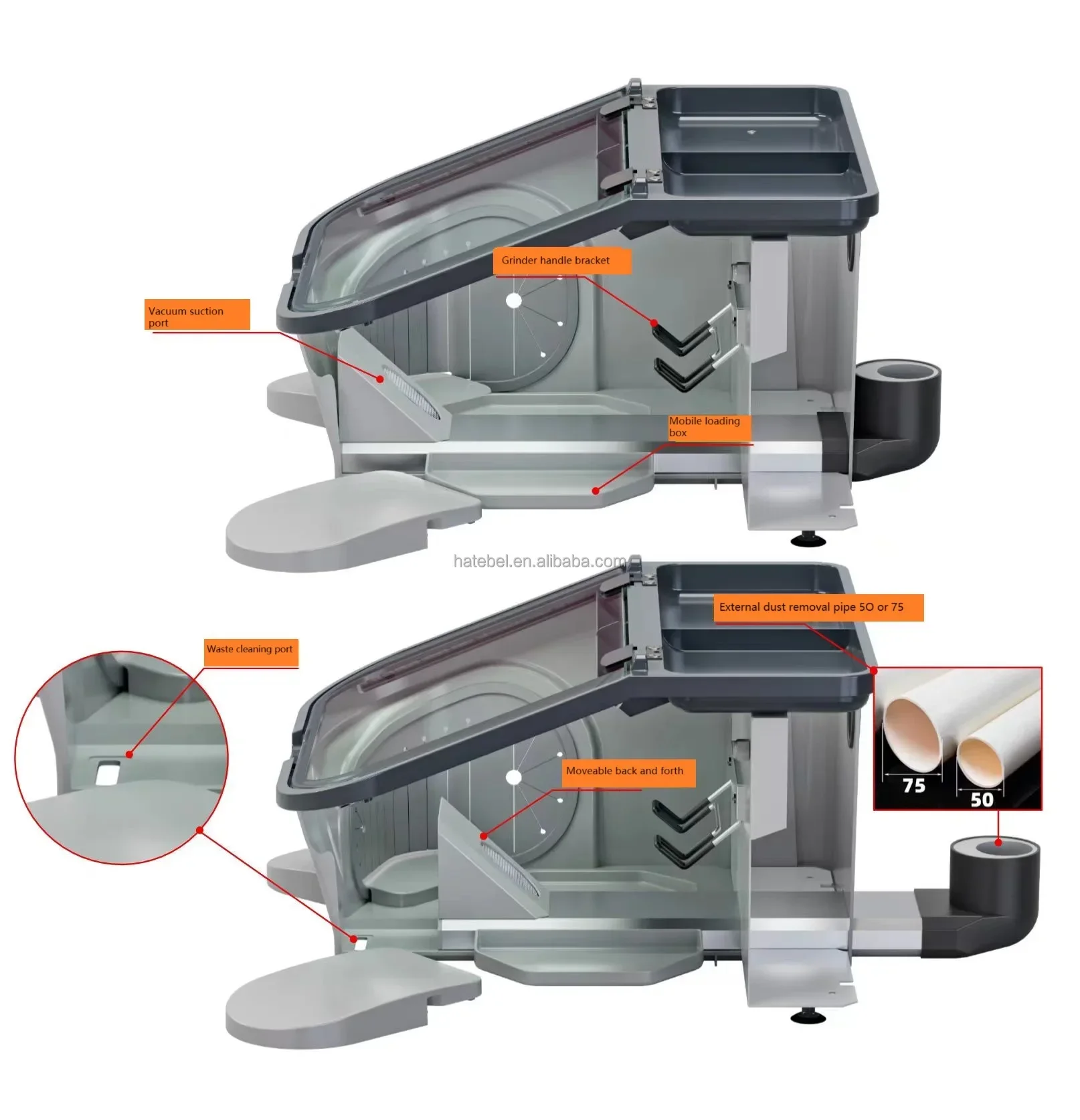 Dentalss лабораторное оборудование Вакуумная крышка полировка шлифовка
