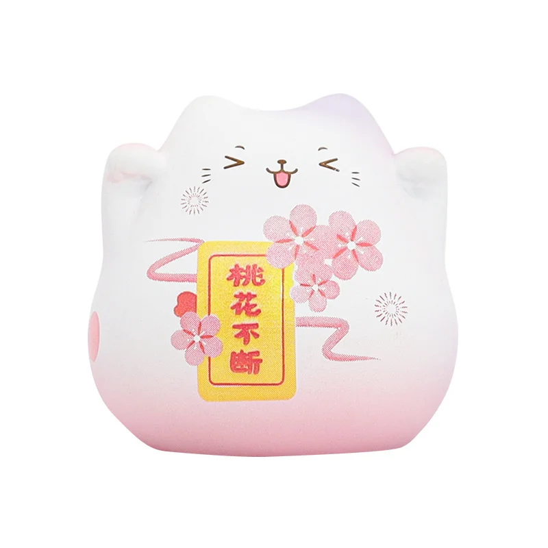 Креативная счастливая кошка искусственная полимерная кукла домашние поделки