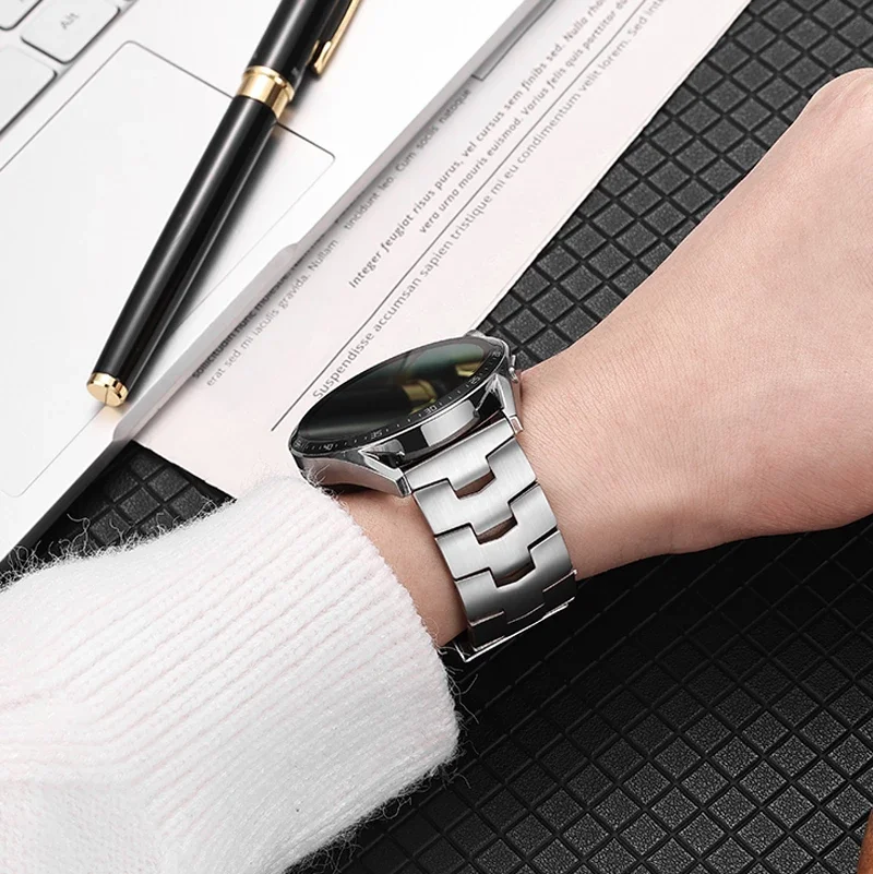 22mm Universal Titanium Metal Strap for Huawei Ultimate GT2 GT3 Pro 46mm for Samsung Watch 3 45mm S3 Amazfit Business Bracelet