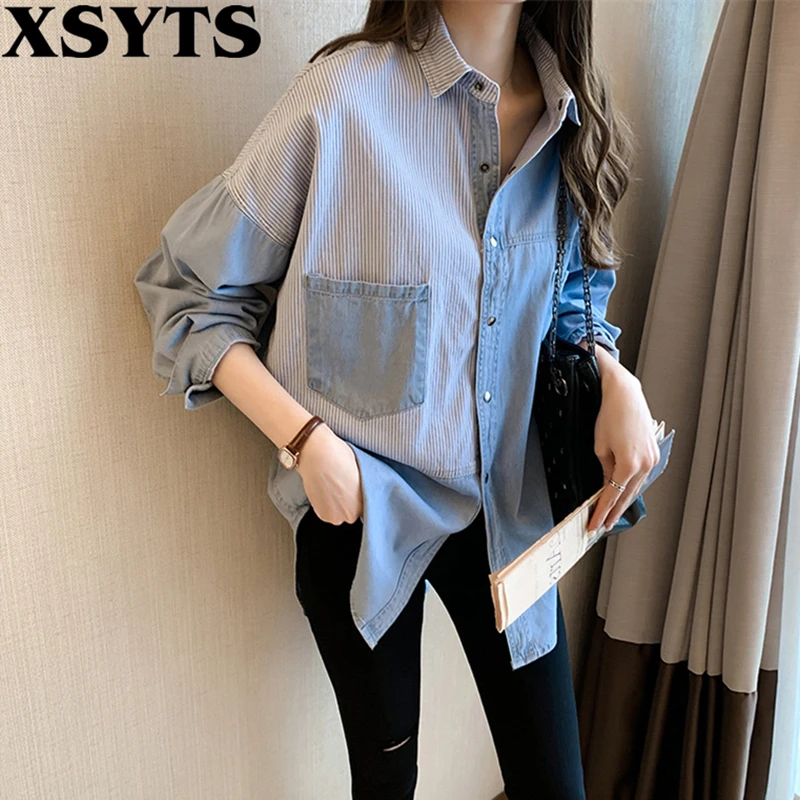 

Jean Jackets For Women 2022 Denim Shirt Spring Summer Korean Loose Top Design Sense Shirt Jacket Trend Denim Top Jacket Female
