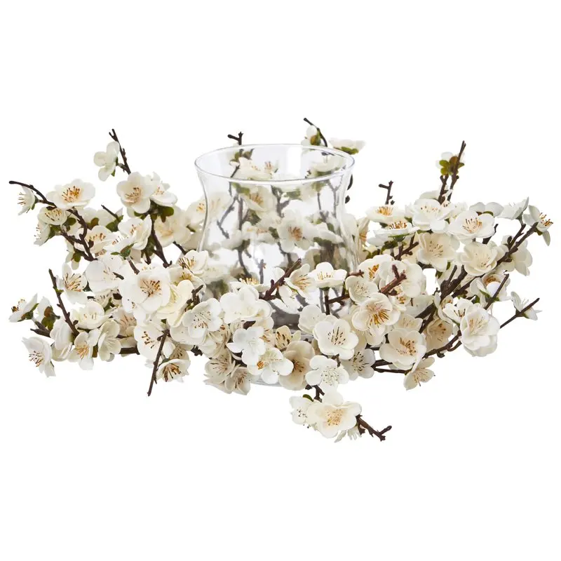 

Plum Blossom Candelabrum Artificial Flowers, White