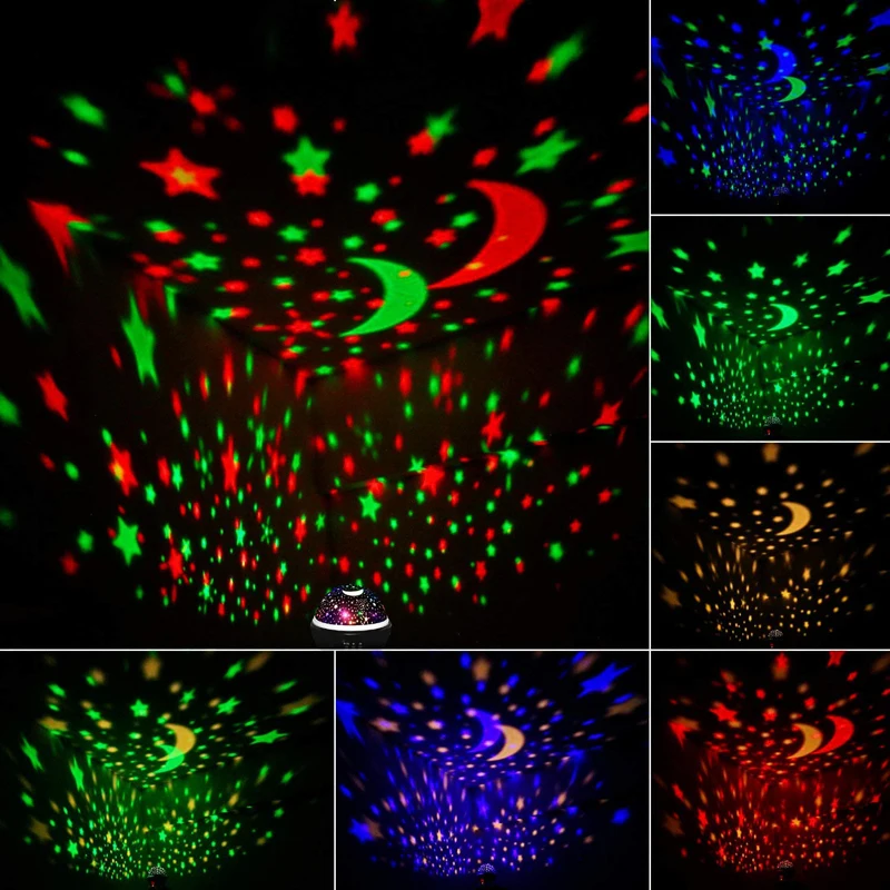 Звездное небо Звездный мастер вращающийся Ночной светильник Рождественская