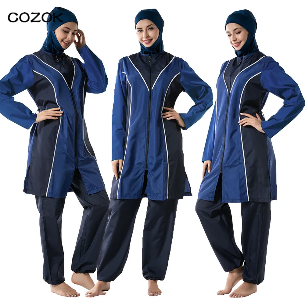 

New Hijab Women Swimming Suit Long Full Cover Burkini Muslim Swimwear Swimsuit Woman Islamic Swim Wear Modest Bathing Beachwear