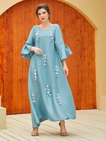 toleen women casual elegant maxi long dresses 2022 summer a line luxury abaya muslim turkish evening party festival robe vestido