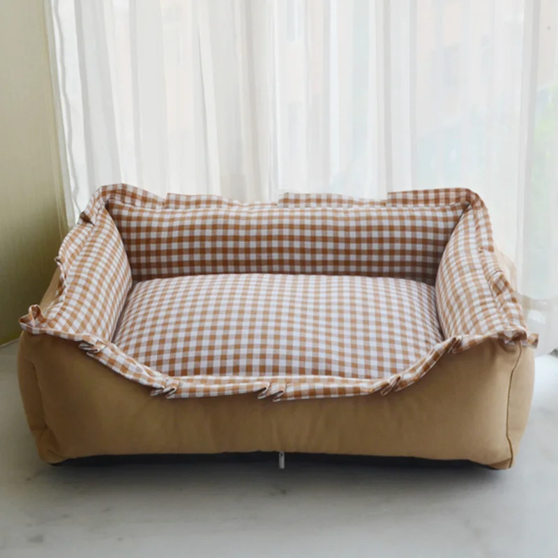 Моющаяся кровать для человека-собаки домашняя современная квадратная подушка