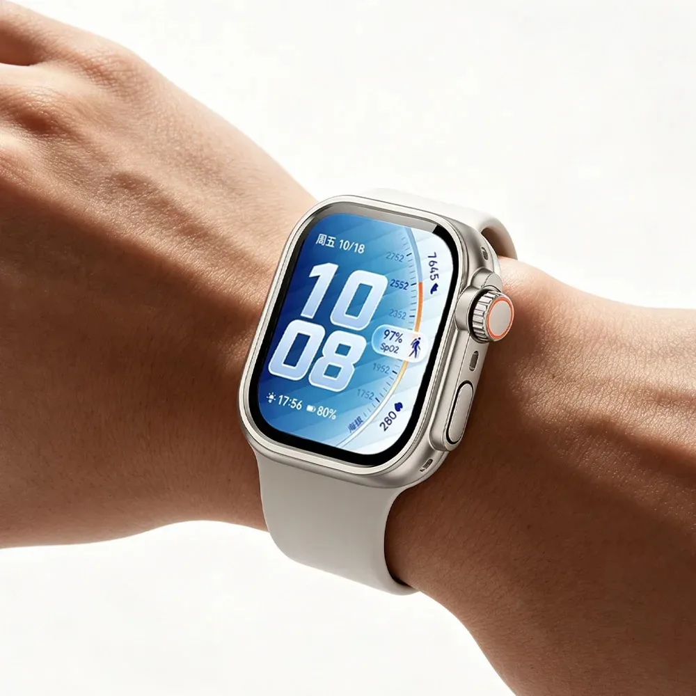 Высококачественный мягкий чехол из поликарбоната + стекло для Huawei Watch Fit 45 Pro, защитное стекло для экрана Huawei Fit 345, обновление до Ultra (art.: 3920db042fe07) - 3920db042fe07